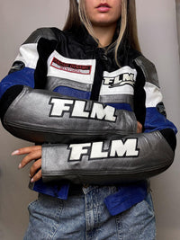 Veste en cuir racing vintage taille M/L