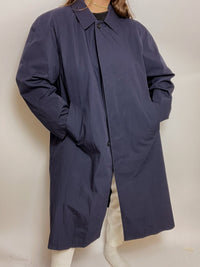 Long vintage trench coat dark blue L 