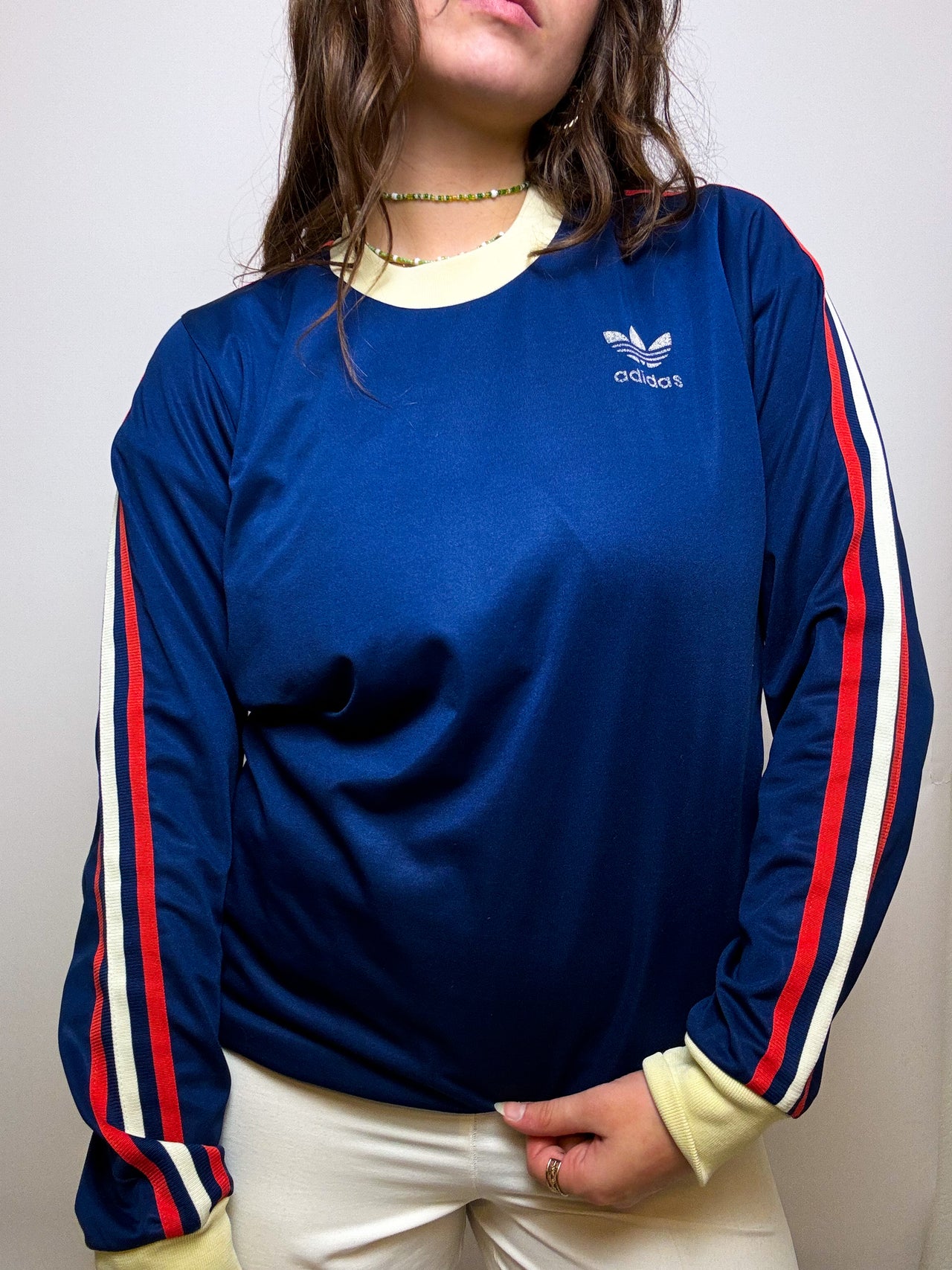 Vintage blue Adidas American sweater S/M 