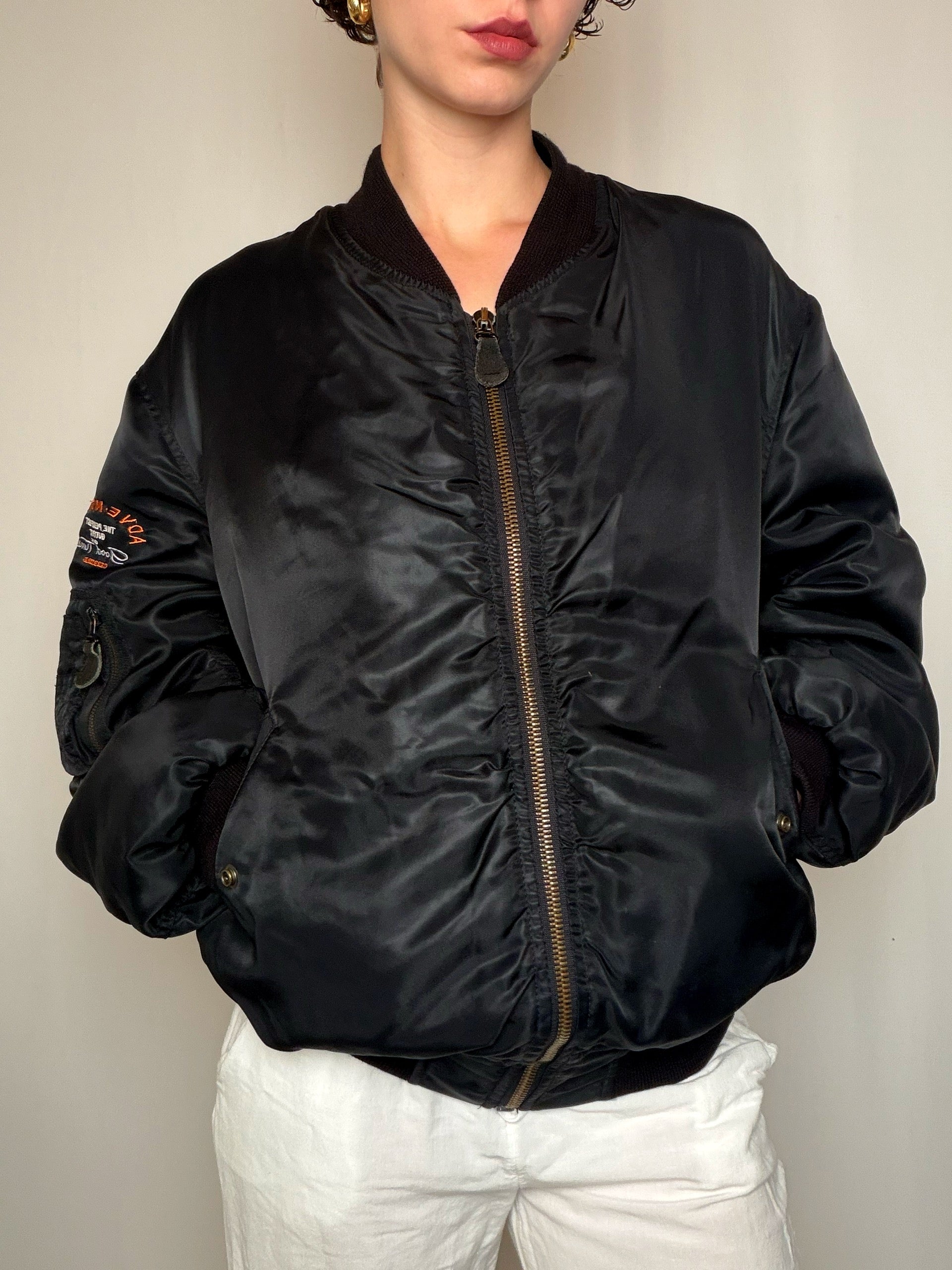 Bomber Noir Carrera L/XL vintage