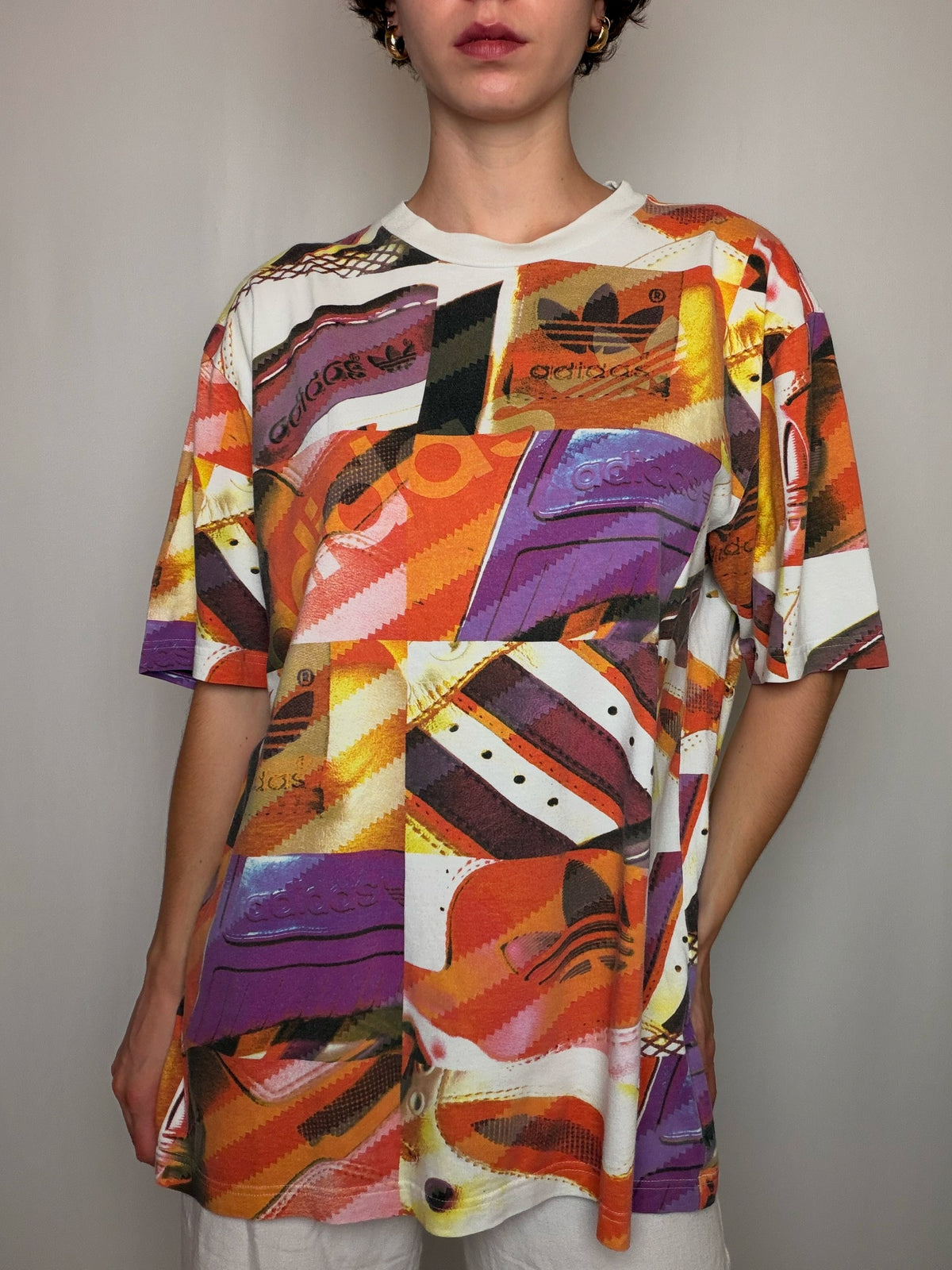 Tshirt Imprimé Multicolore Adidas XL vintage