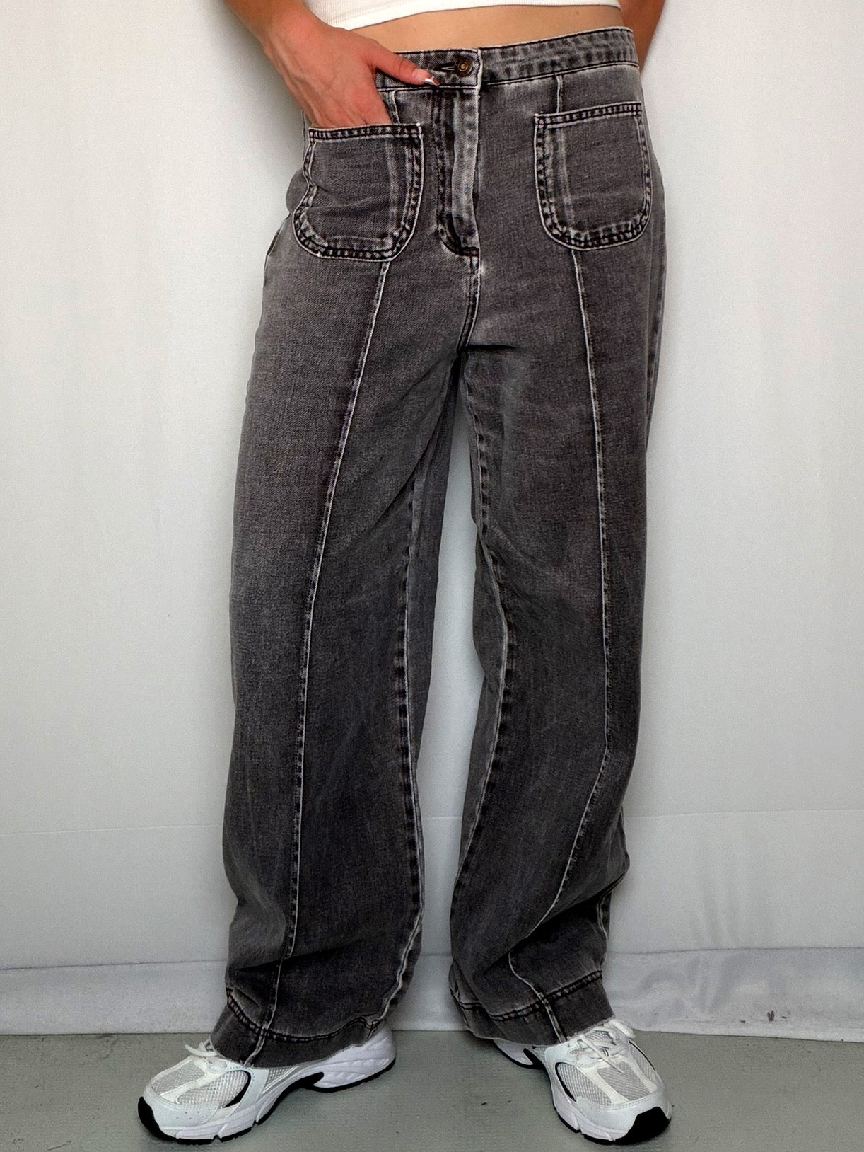 Pantalon Gris Délavé M vintage