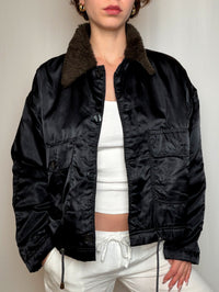 Veste aviator noire M vintage