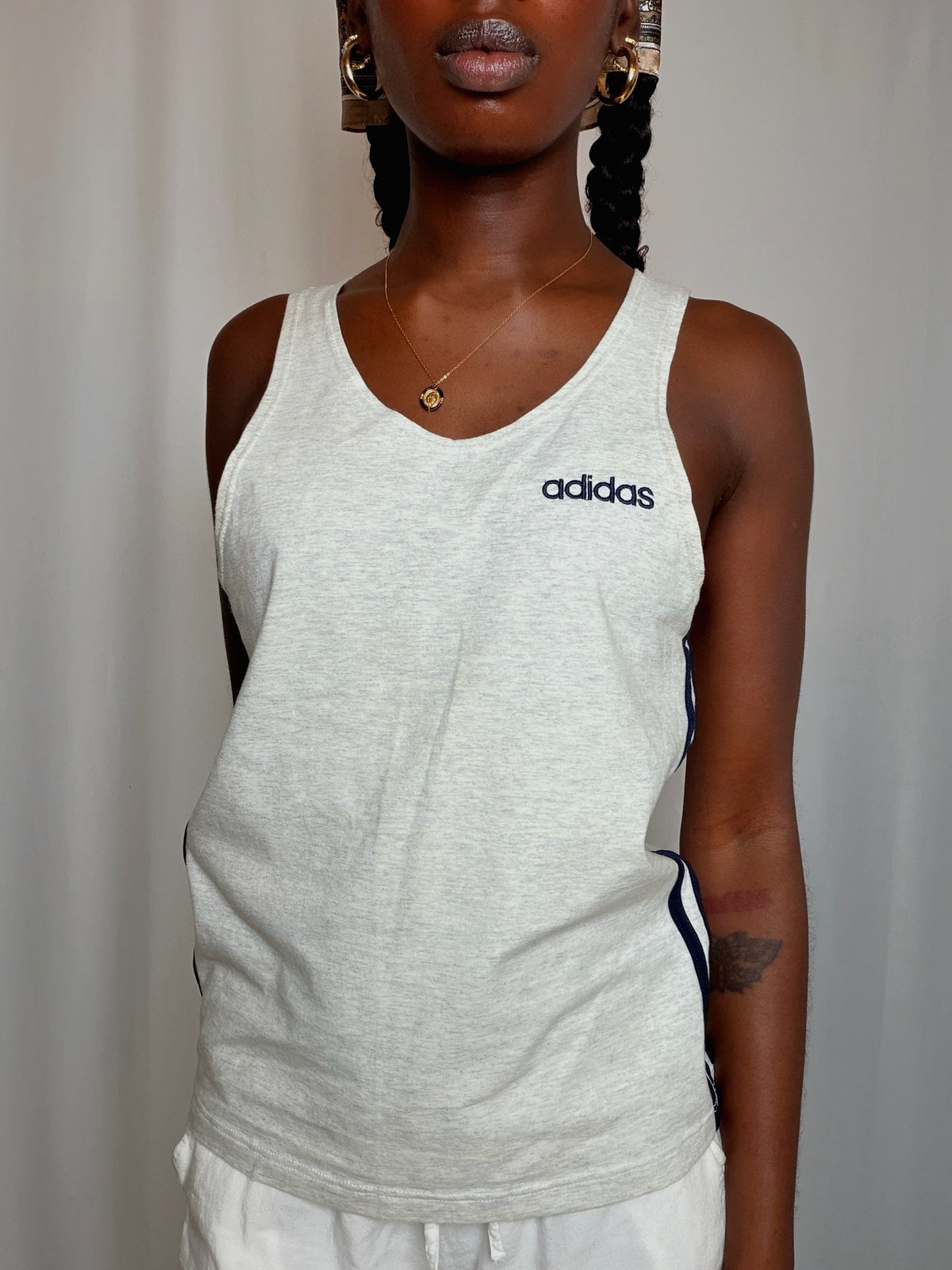 Tshirt gris chiné Adidas M/L vintage