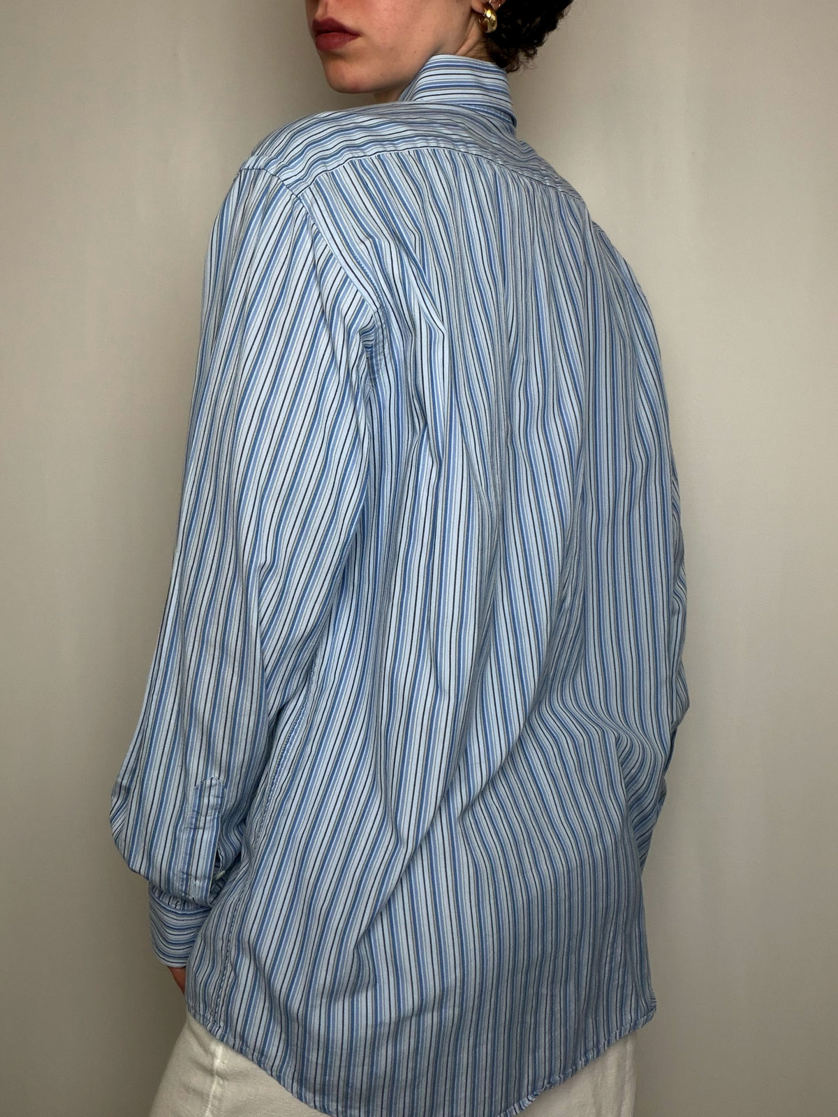 Chemise rayé bleu Lacoste S/M vintage