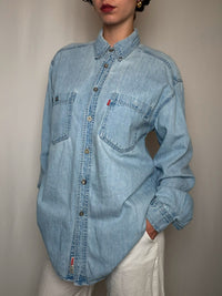 Chemise en jean oversized bleu clair Levi's M vintage