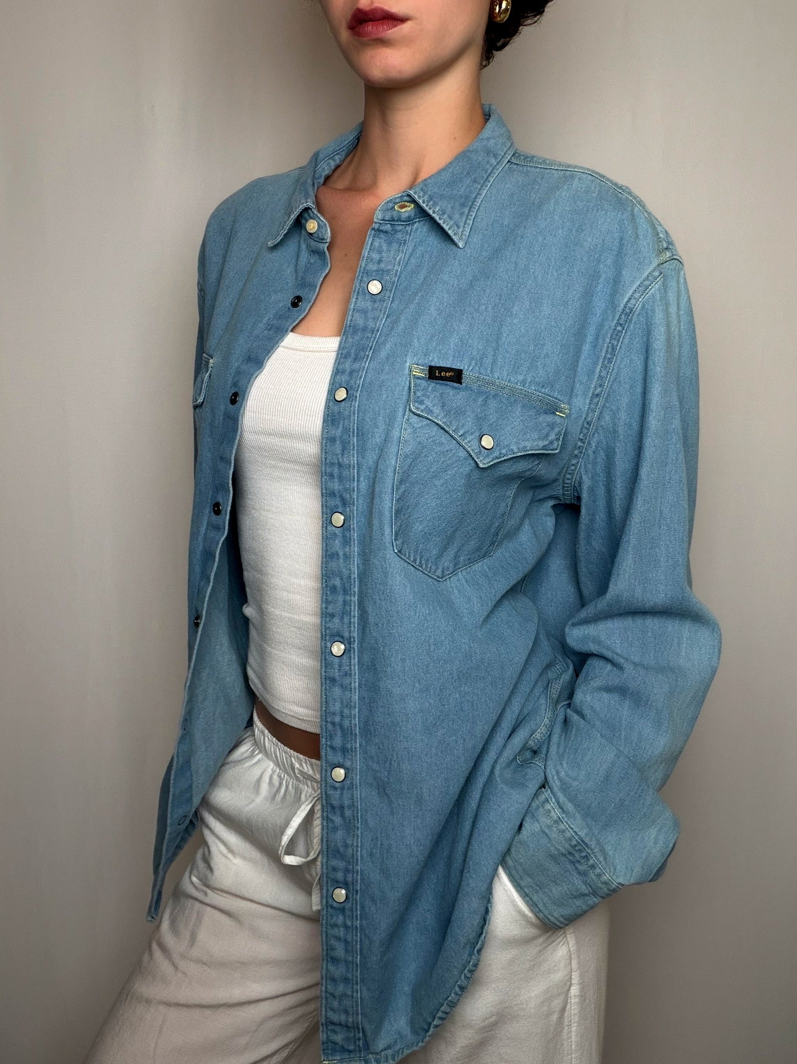 Chemise en jean bleu Lee XL vintage