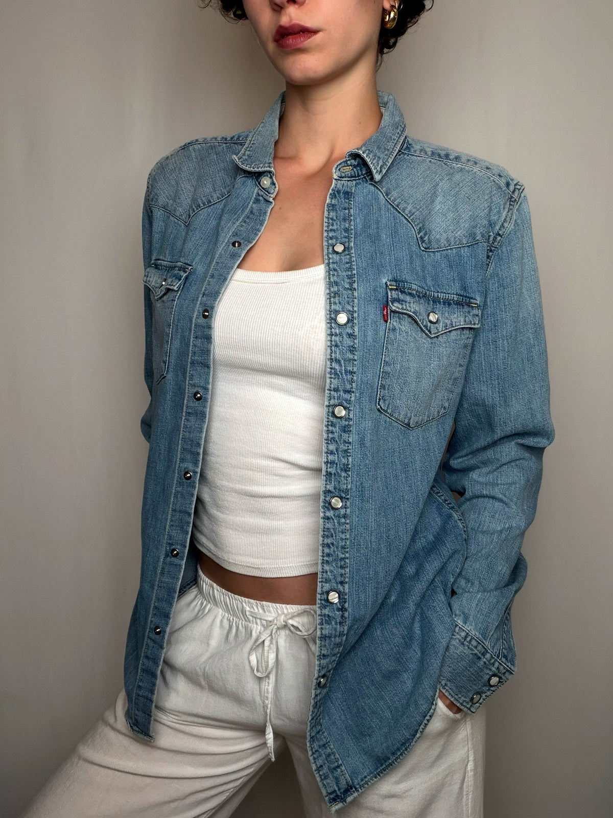 Chemise en jean bleu Levi's M vintage