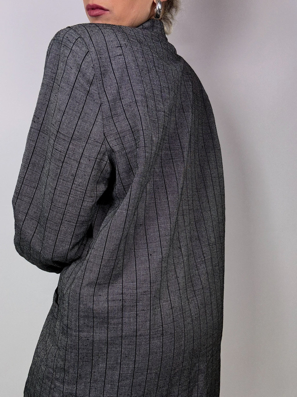 Vintage gray plaid blazer