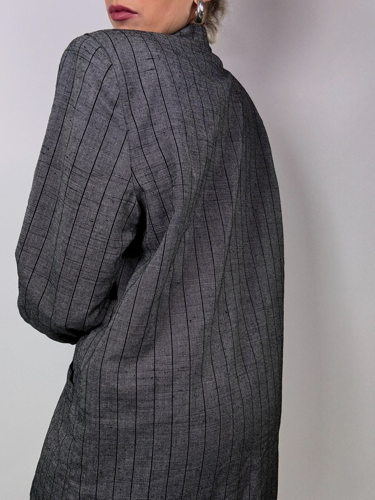 Vintage gray plaid blazer