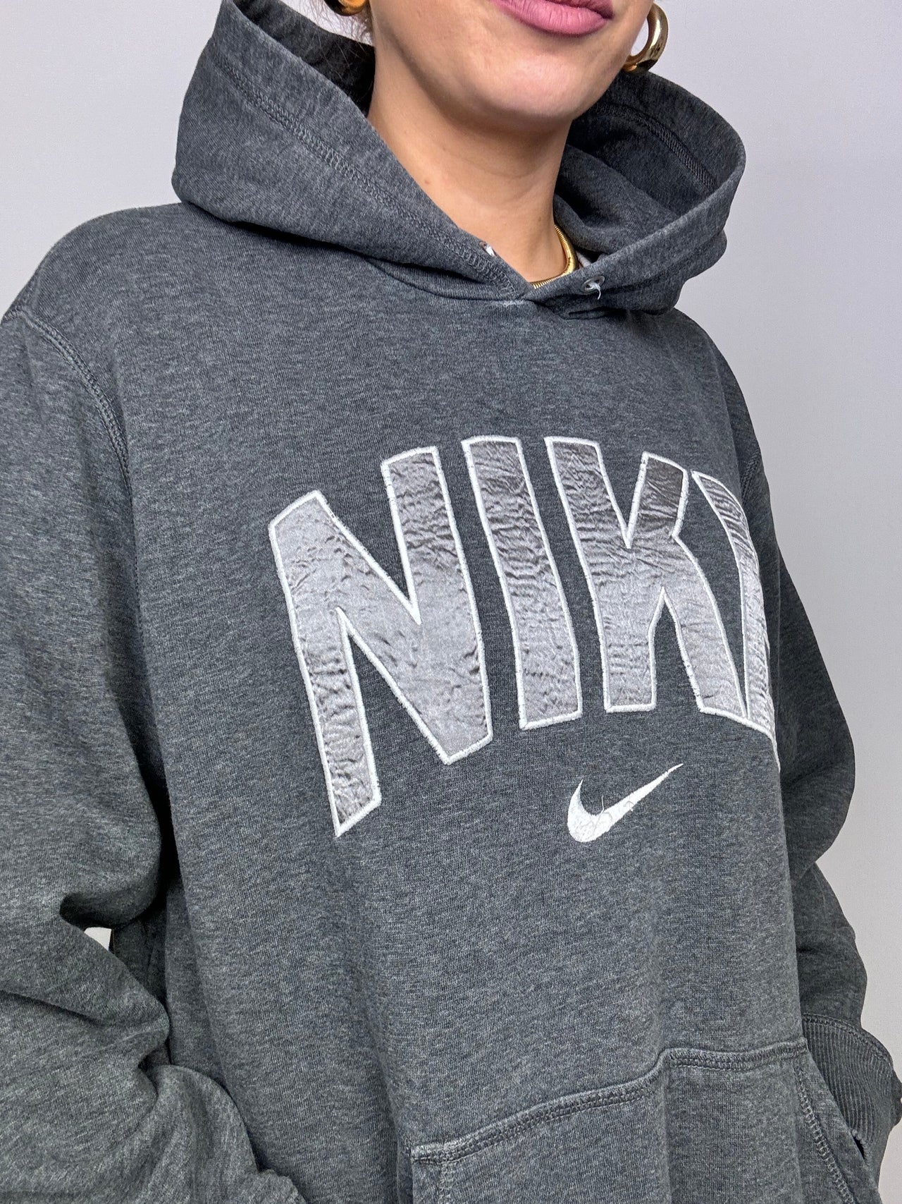 Pull sweat vintage américain gris Nike