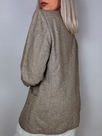 Beige vintage oversized blazer jacket