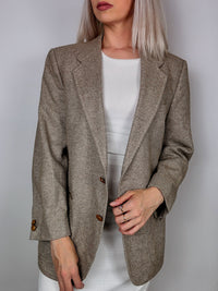 Beige vintage oversized blazer jacket