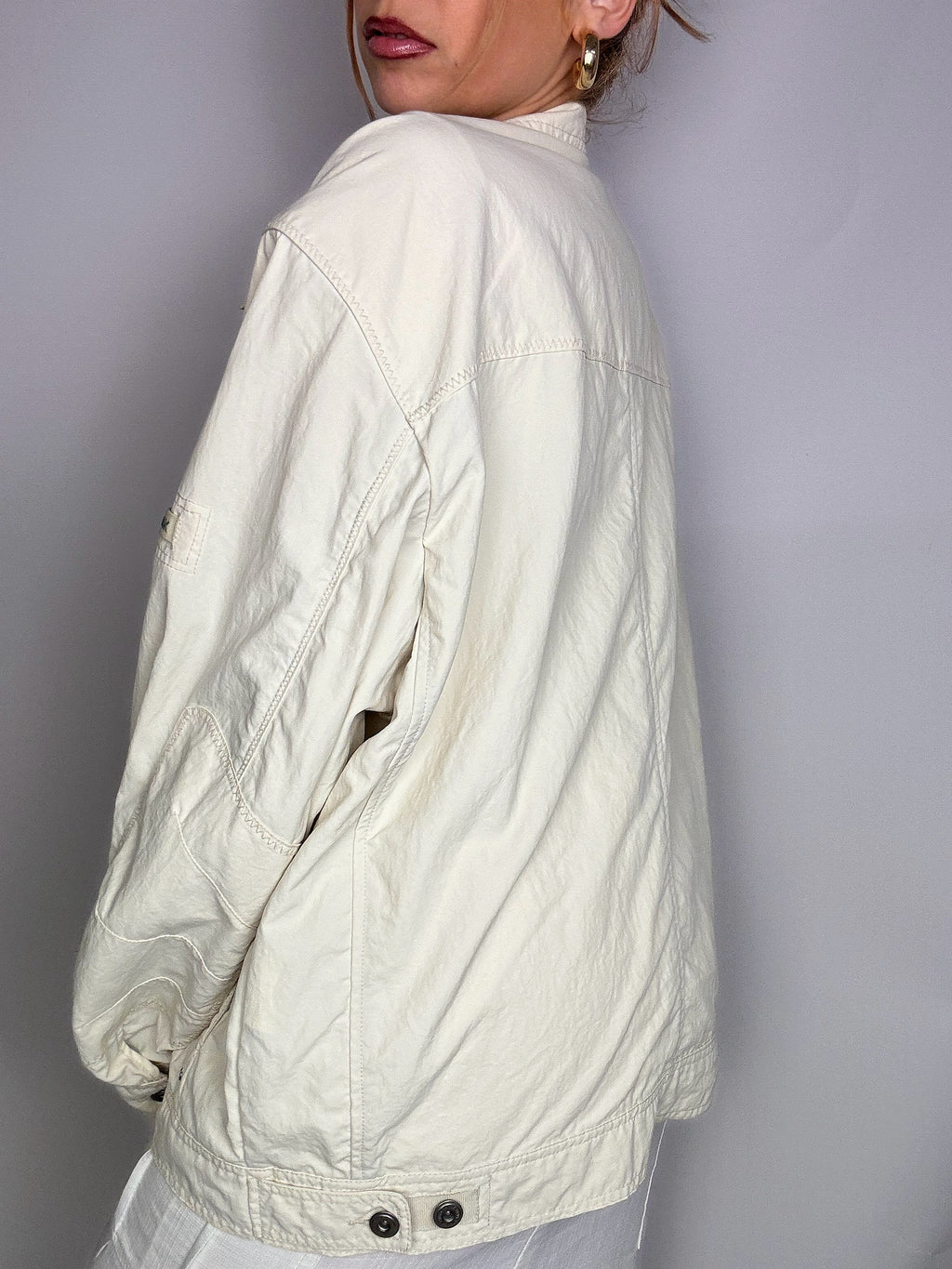 Vintage cremefarbene Jacke