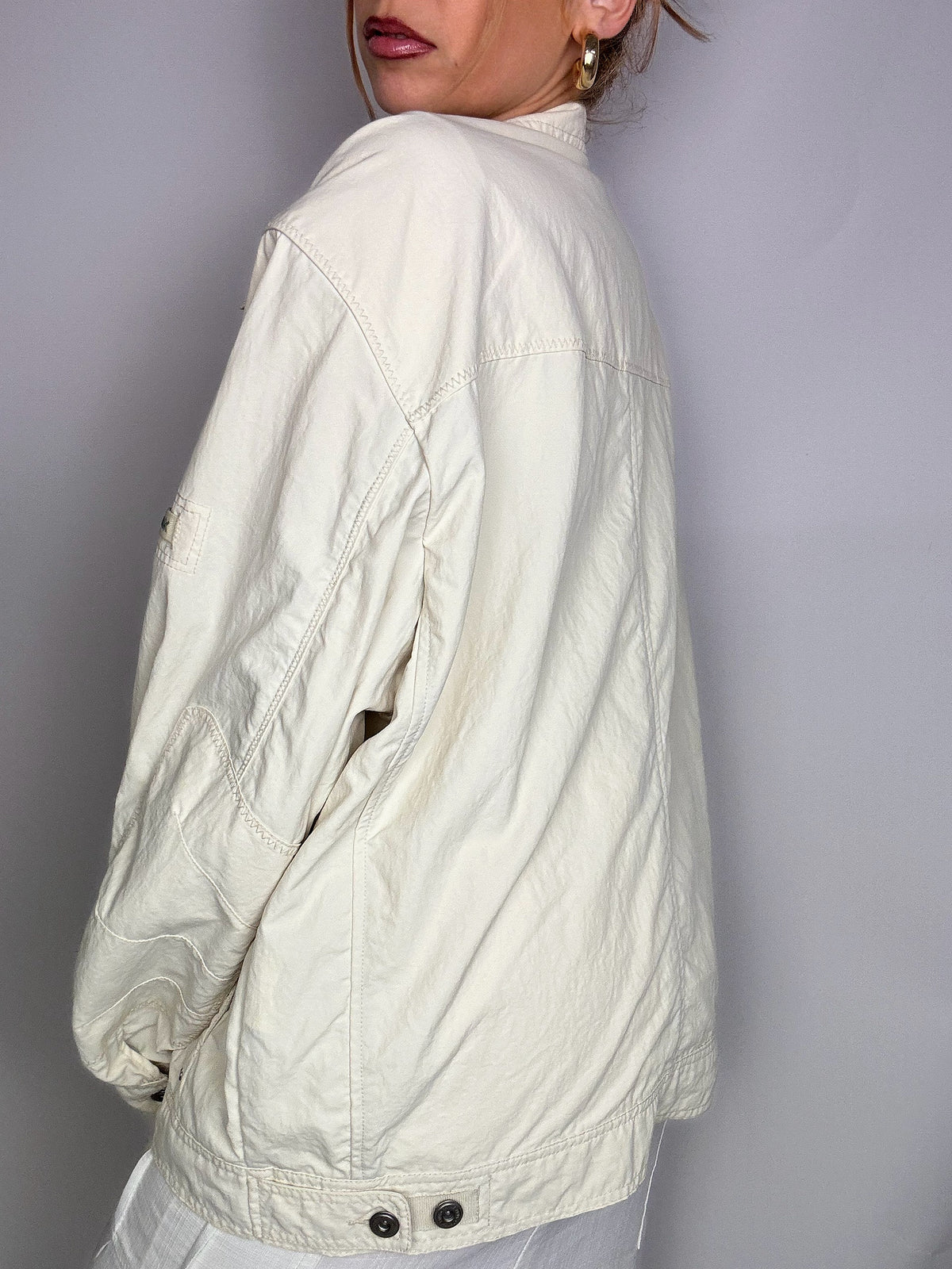 Vintage cremefarbene Jacke