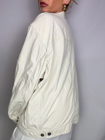 Veste Américaine blanc cassé Vintage