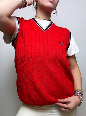 Vintage red vest M 