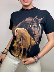 Dunkelrotes Vintage-T-Shirt Paris XL