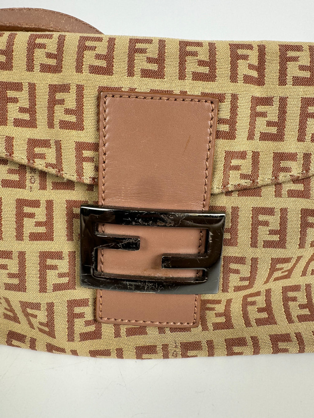 Sac Fendi Baguette Rose en Toile