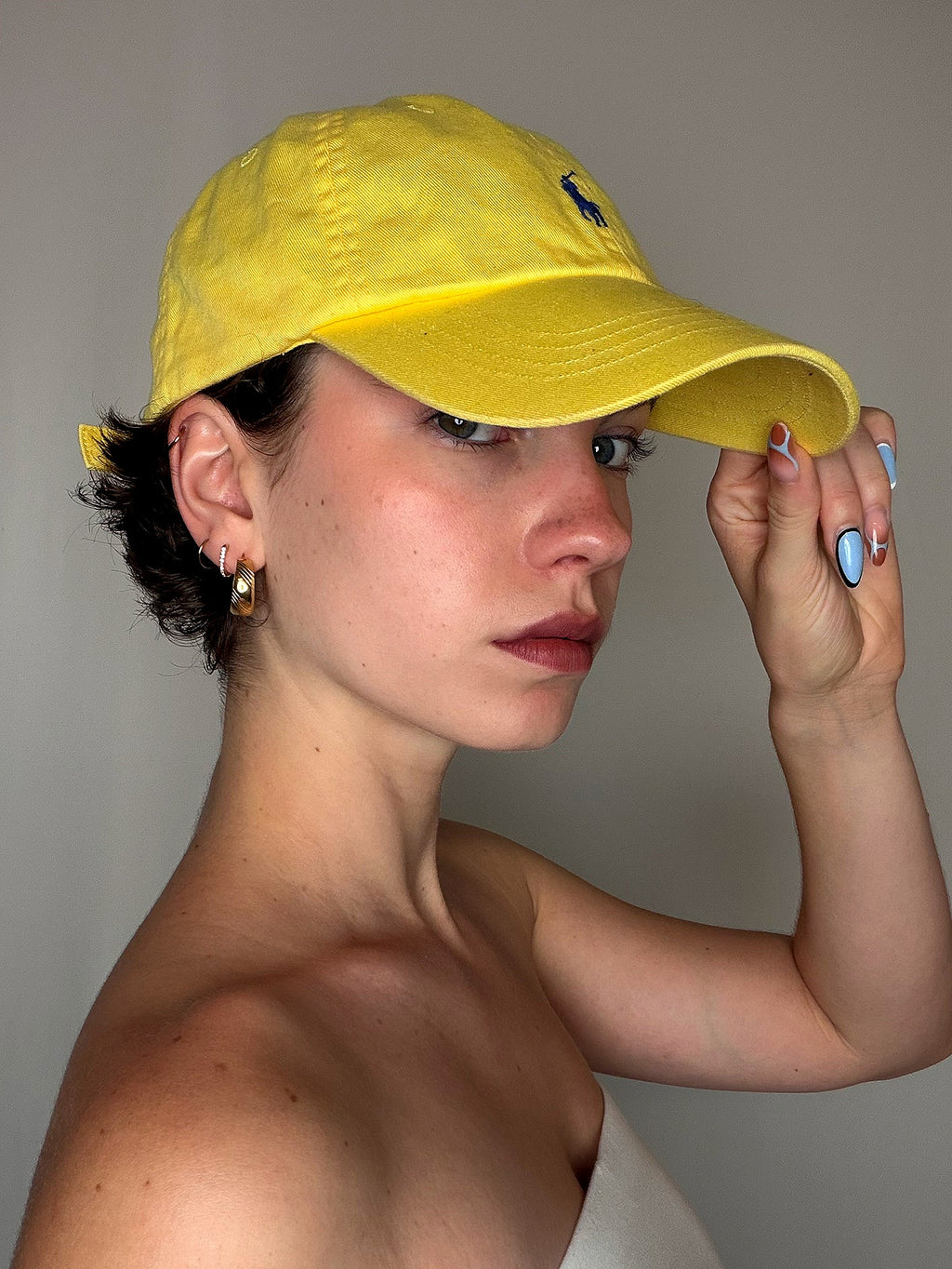 Casquette Jaune Polo Ralph Lauren ajustable vintage