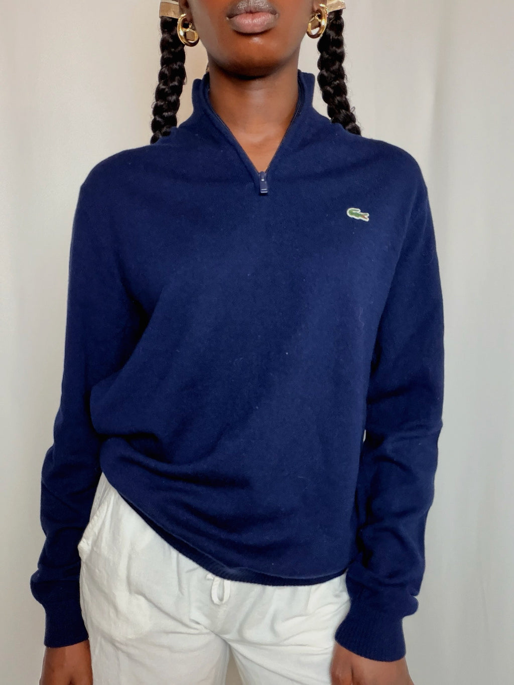 Pull marine Lacoste M vintage