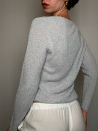 cardigan Gris Chiné M/L vintage