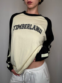 Tshirt Écru Et Noir Timberland XL vintage