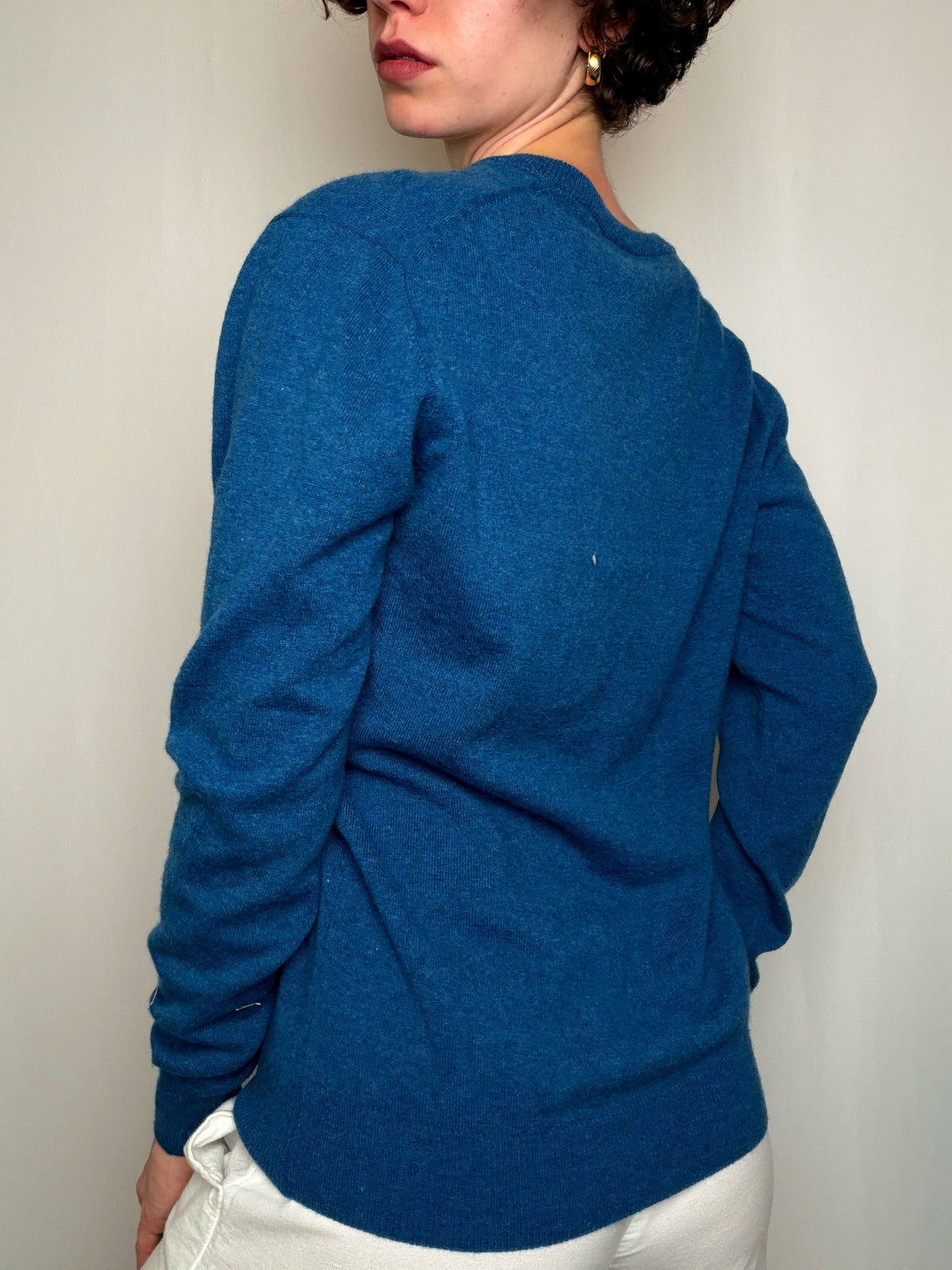 Pull bleu Lacoste M vintage
