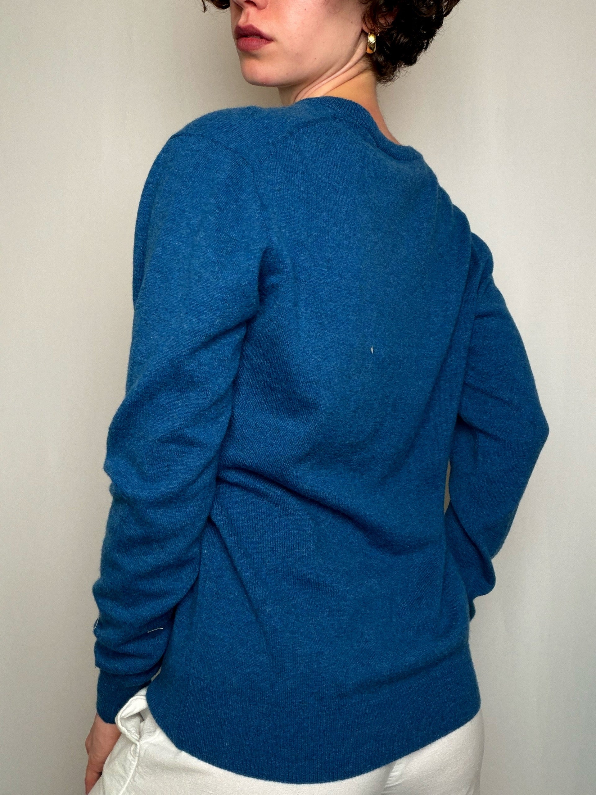 Pull bleu Lacoste M vintage