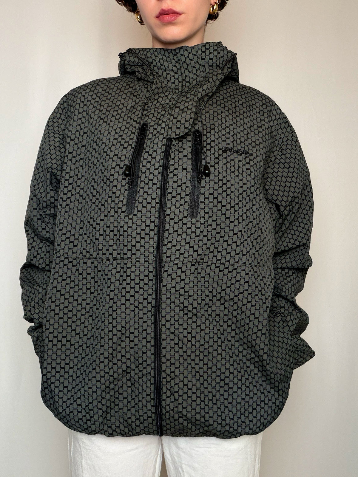 Jacket type shelll imprimé Dickies XL vintage