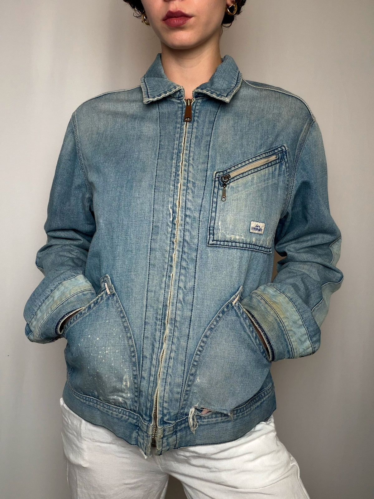 Jacket en denim bleu Lee M vintage
