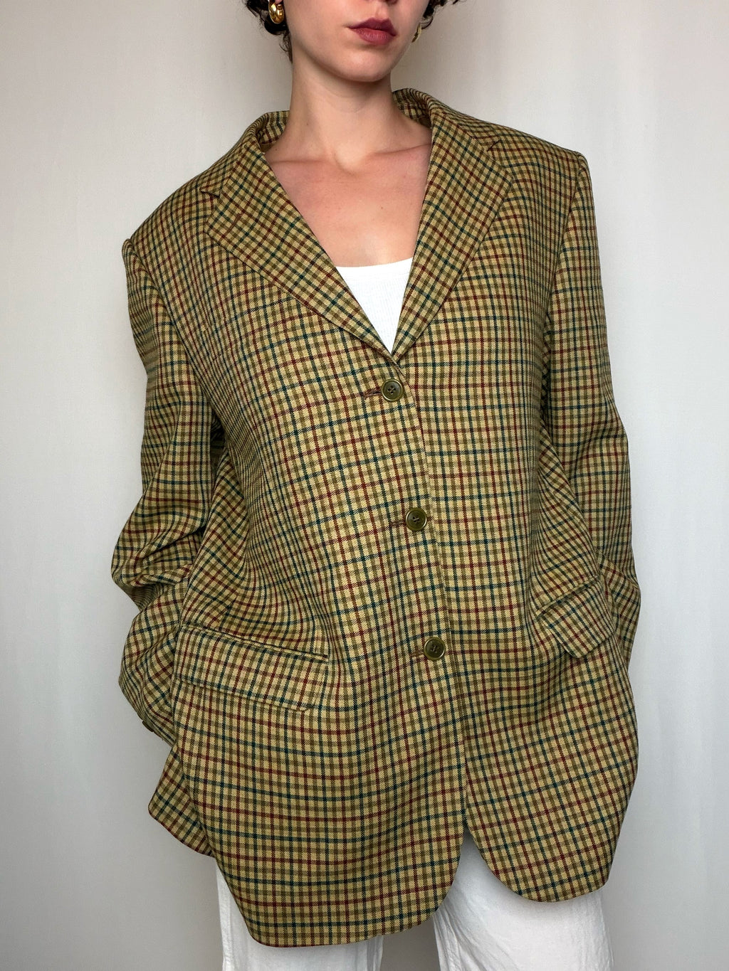 Blazer à carreaux XL vintage
