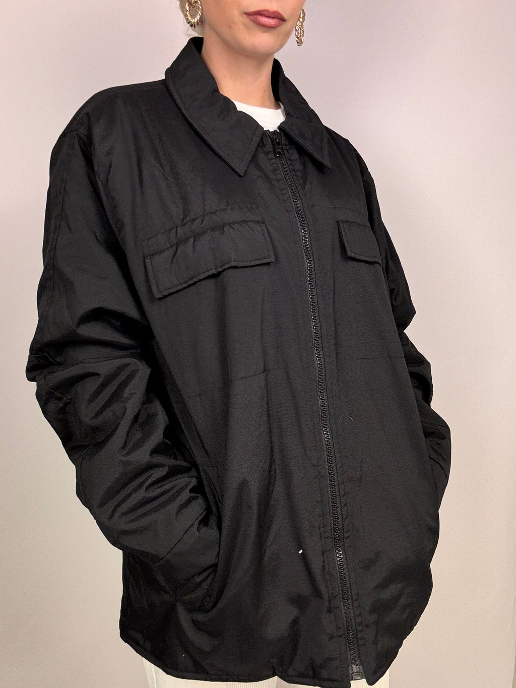 Vintage schwarze Levis gefütterte Jacke