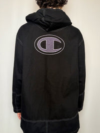 Jacket Noir Champion S vintage