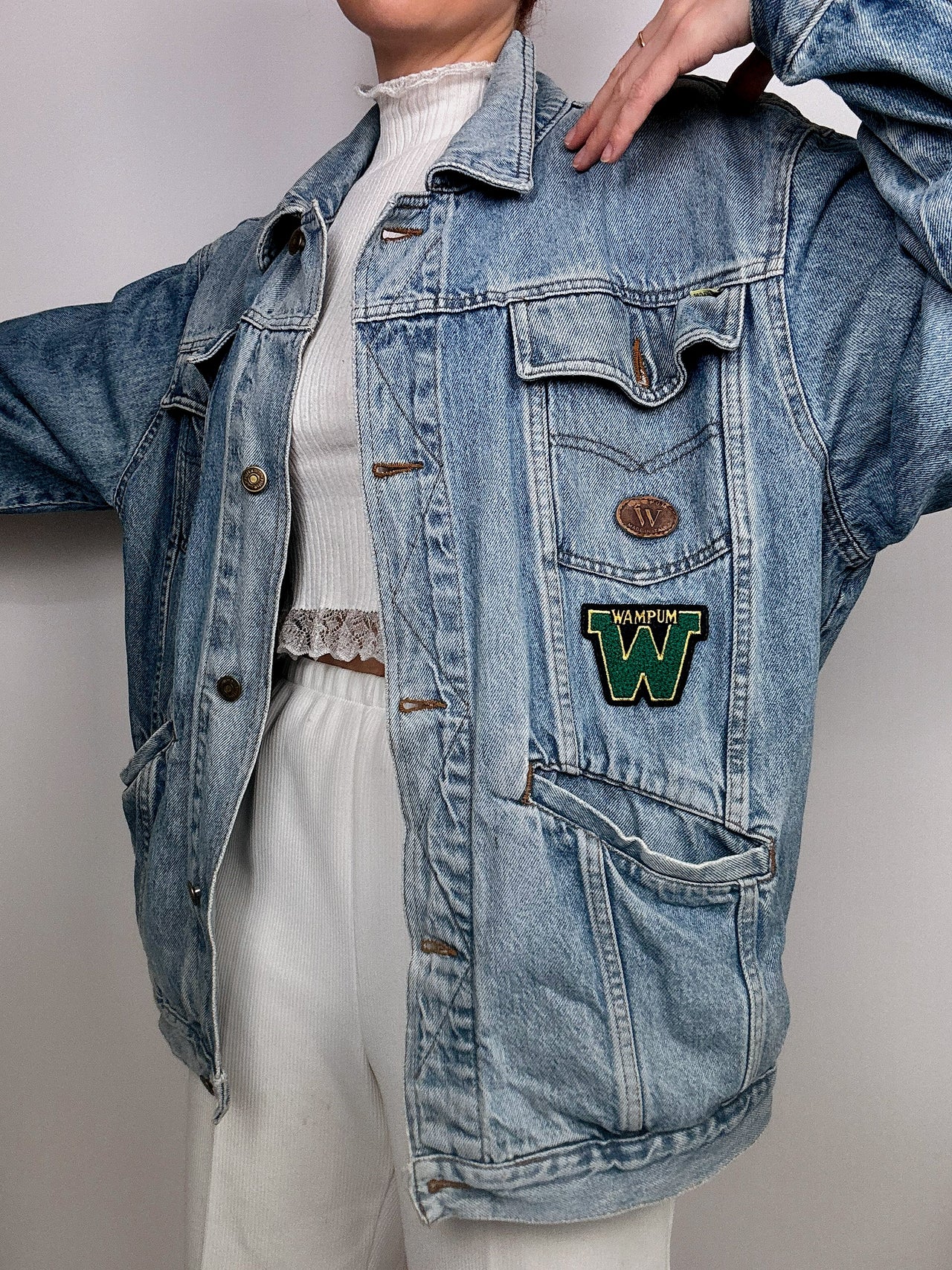 Veste en jeans clair Wampum vintage