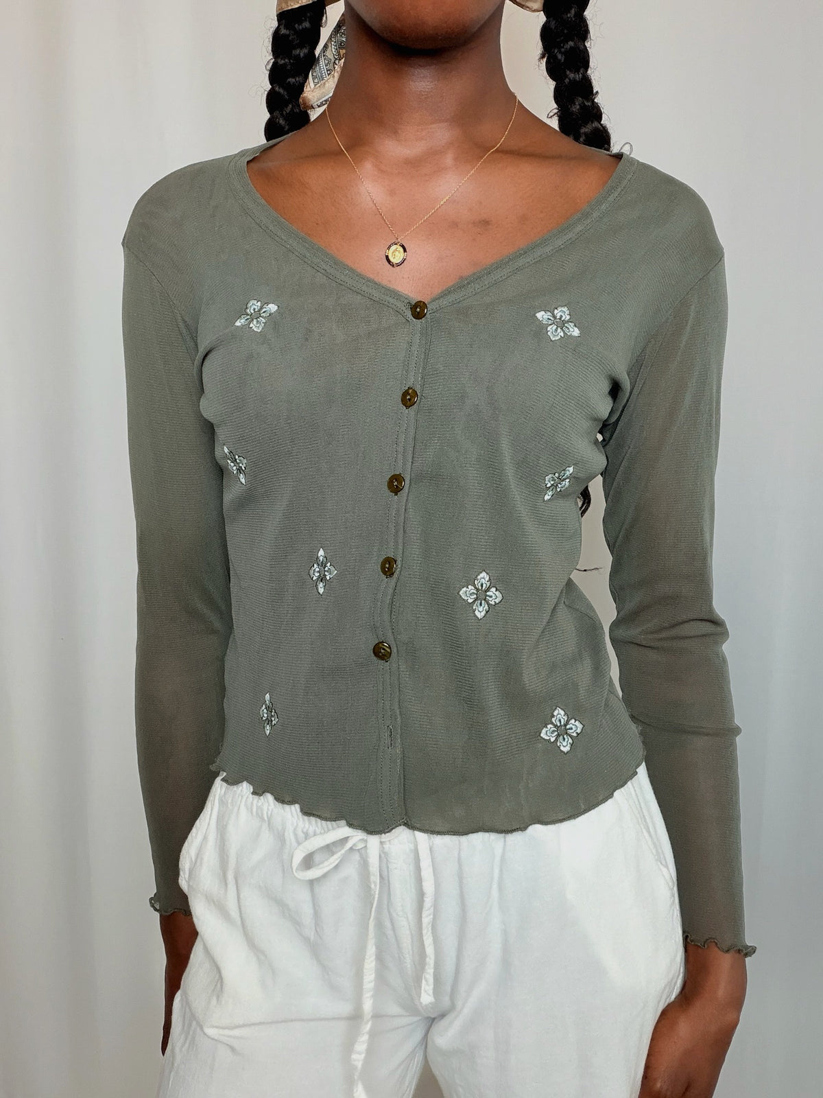 Top Vert Kaki S/M vintage