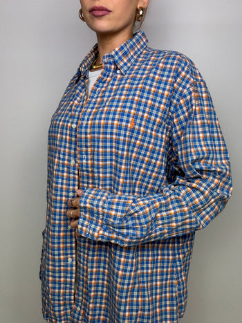 Vintage RFL Blue Checkered Shirt