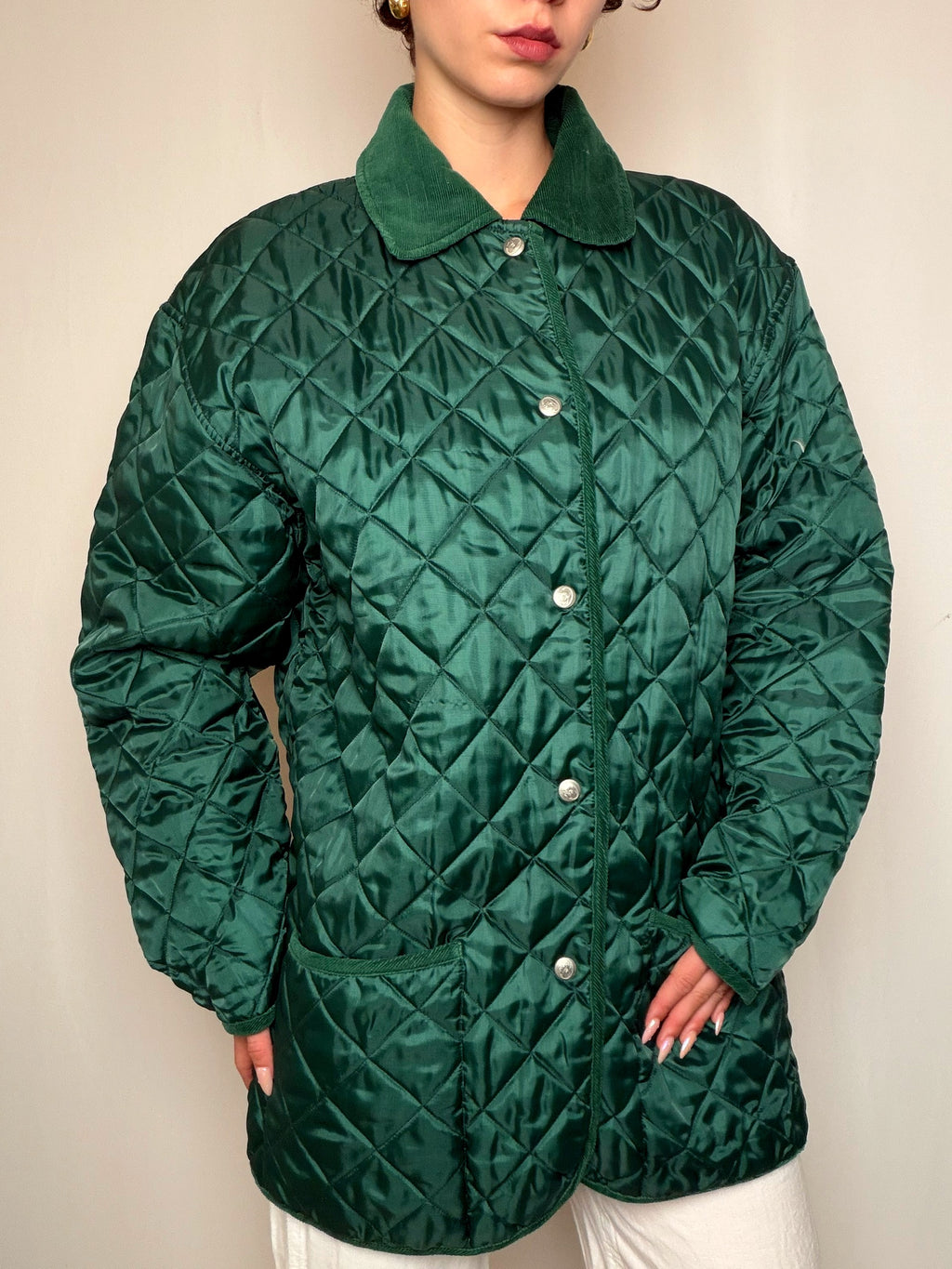 Matelassée Vert Émeraude L vintage