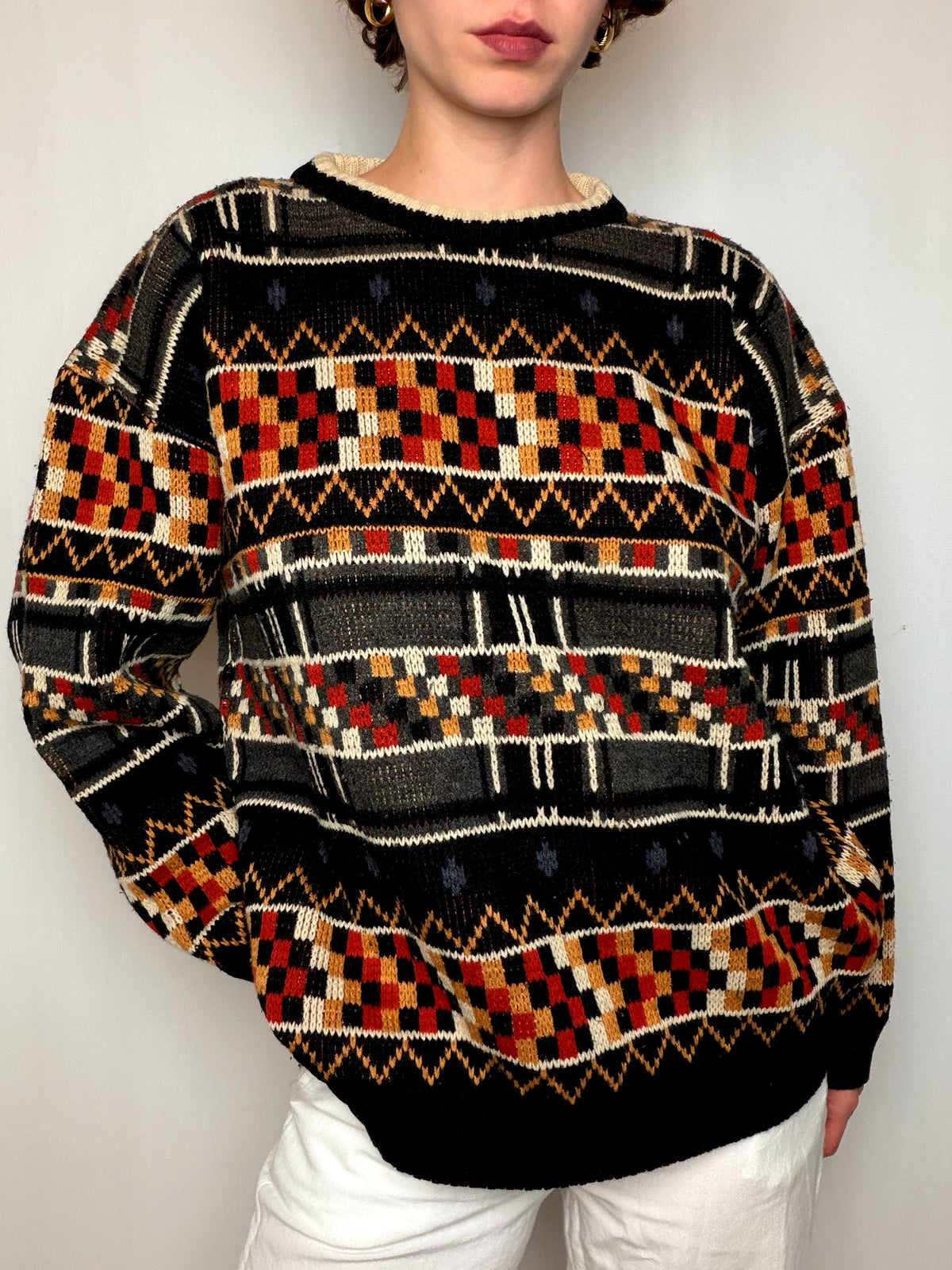 Pull à motifs multicolores Teddy Smith L vintage