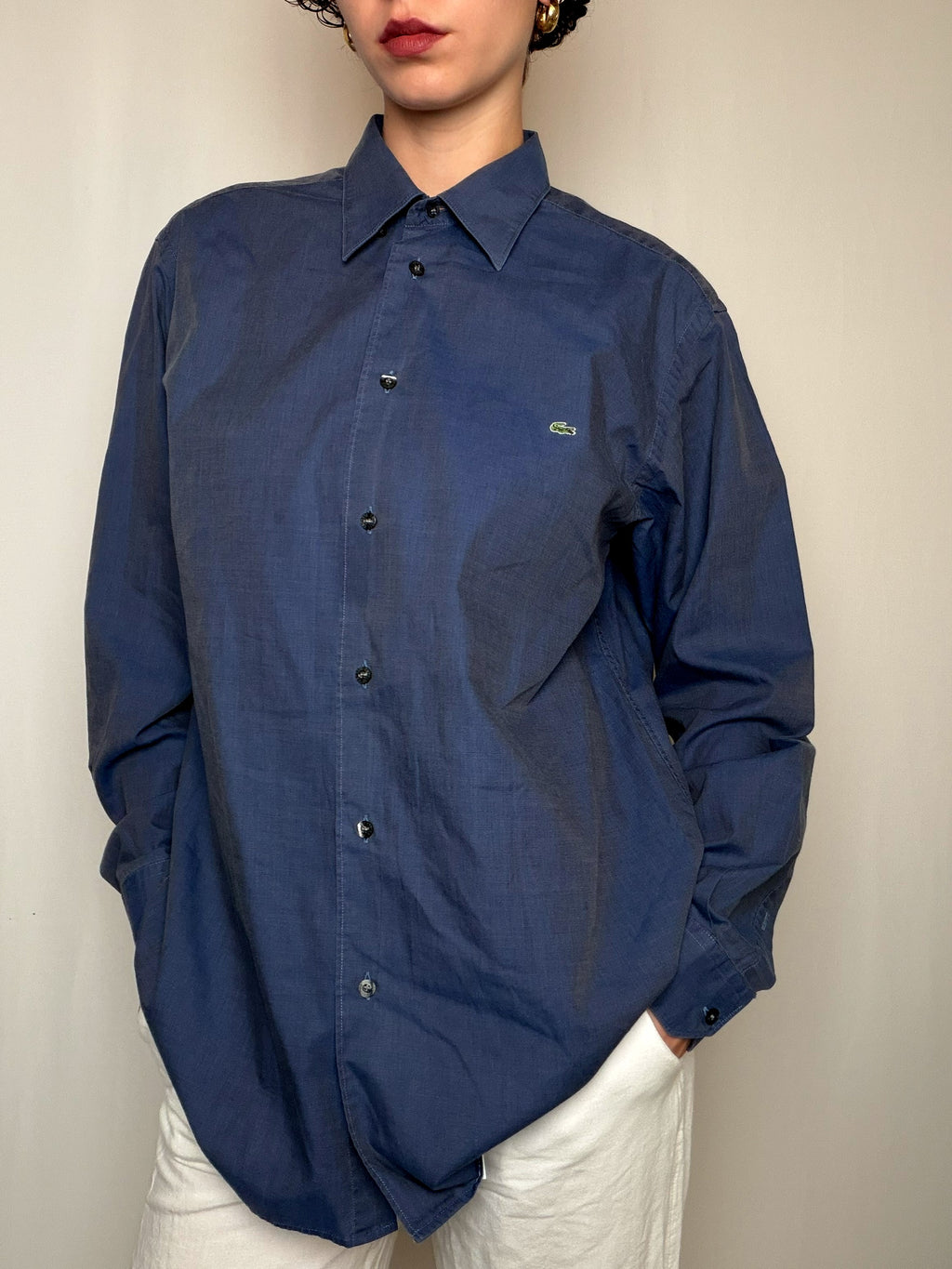 Chemise marine Lacoste S/M vintage