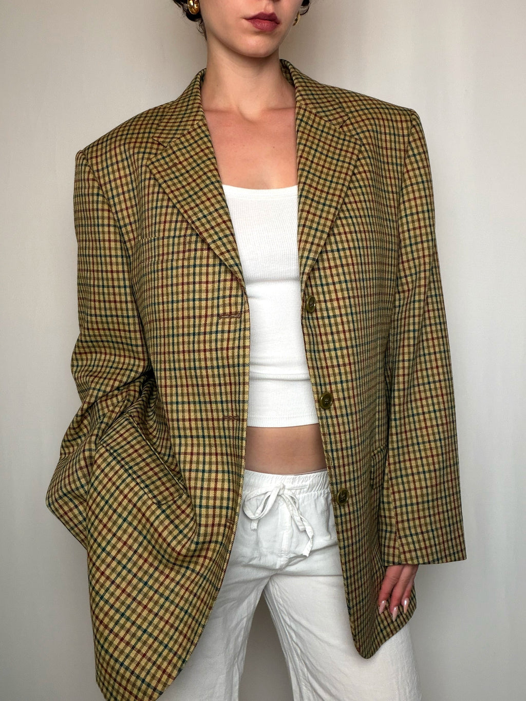 Blazer à carreaux XL vintage