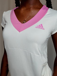 Tshirt Blanc Et Rose Adidas M vintage