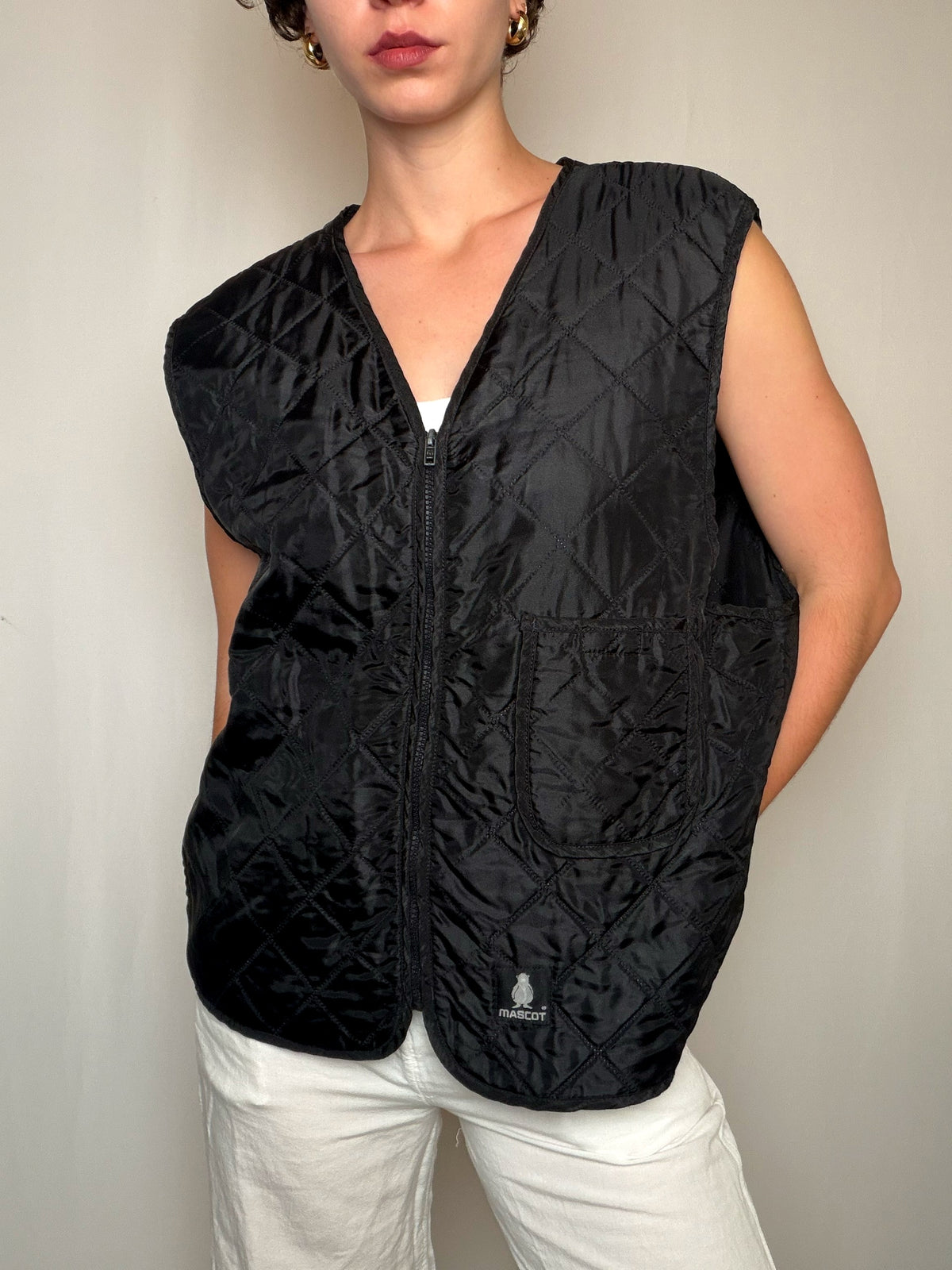 Gilet matelassé Noir Mascot XL vintage