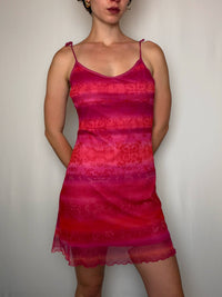 Robe rose degradée S/M vintage