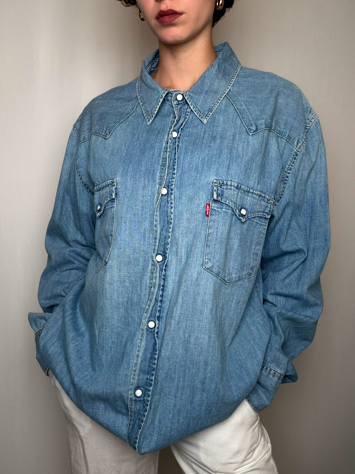 Chemise en jean bleu Levi's XL vintage