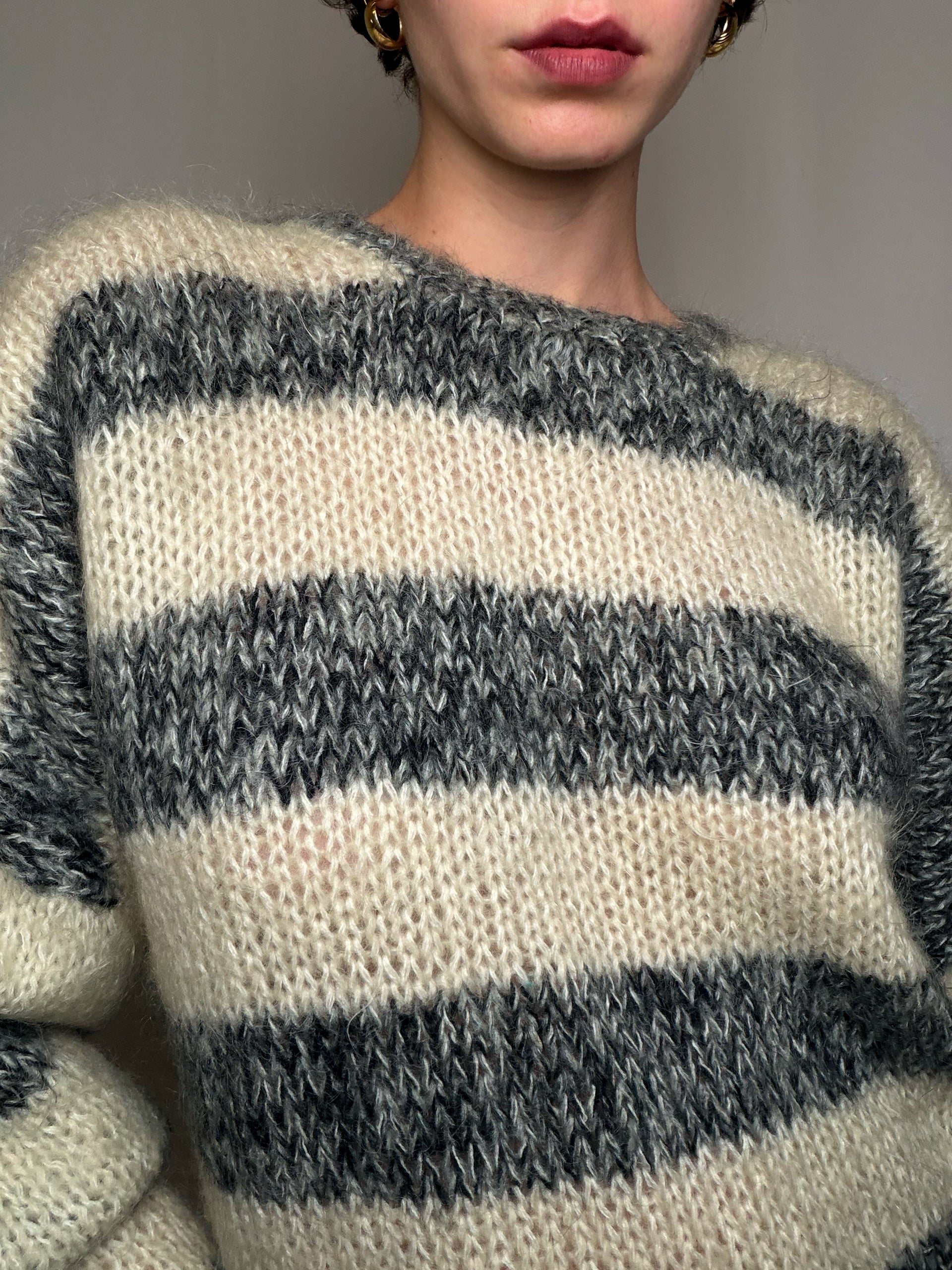 Pull tricoté Rayé M/L vintage