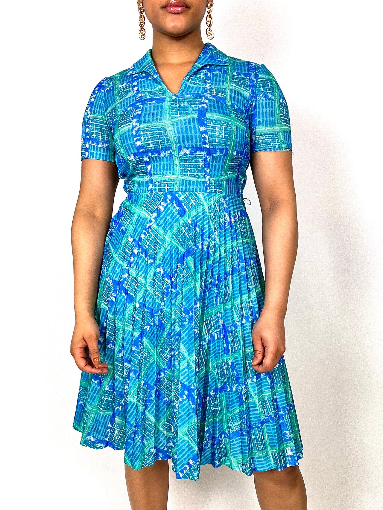 Robe vintage bleu S/M