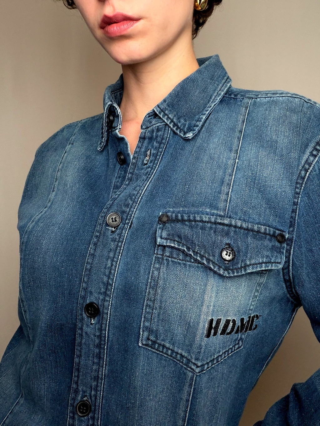Chemise en jean bleu Harley Davidson M vintage