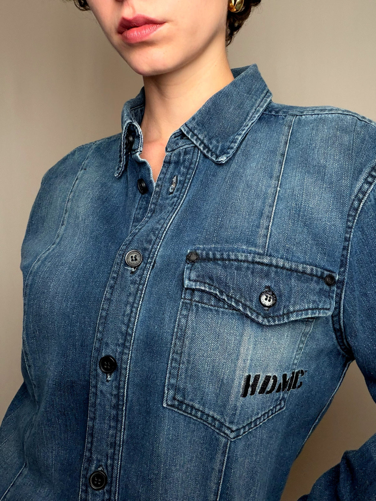 Chemise en jean bleu Harley Davidson M vintage