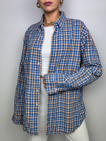 Vintage RFL Blue Checkered Shirt